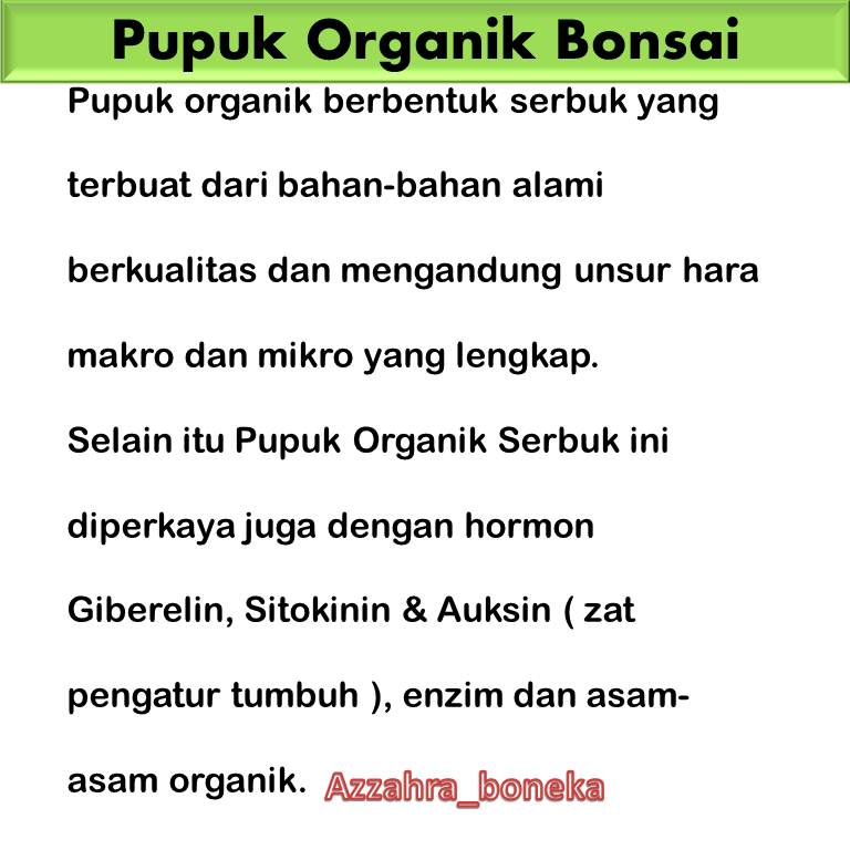 Revando45 Pupuk Penyubur Tanaman Bonsai / Pupuk Akar Batang Daun Bonsai / Pupuk Untuk Bonsai