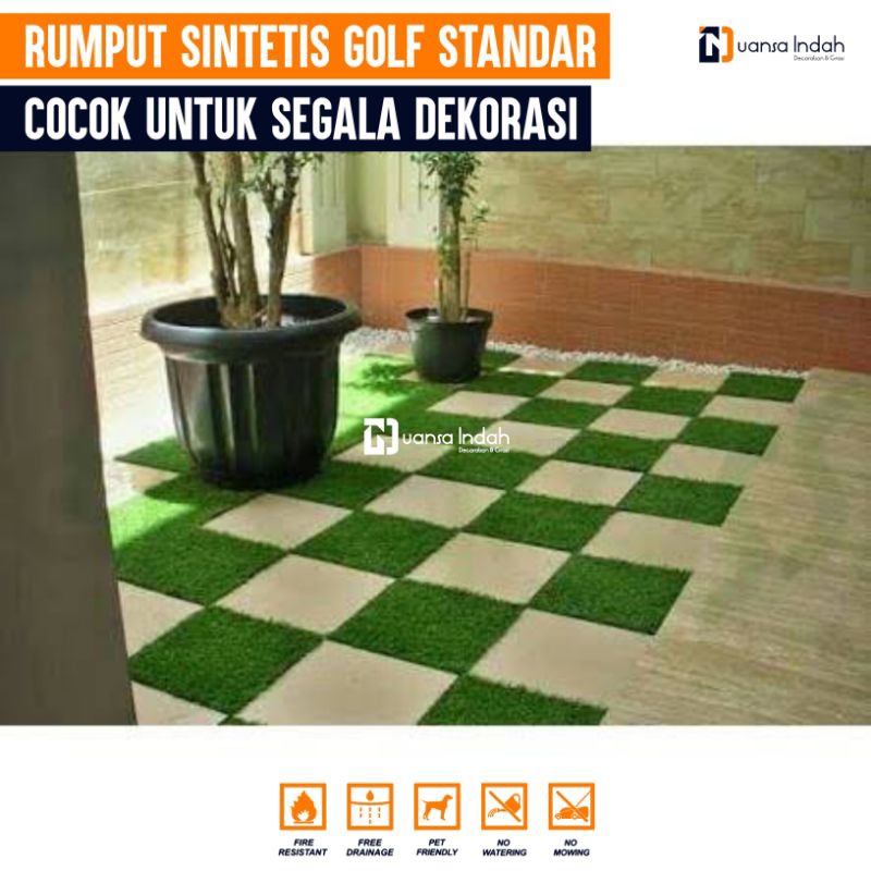 RUMPUT SINTETIS GOLF STANDAR UKURAN 50x50 CM