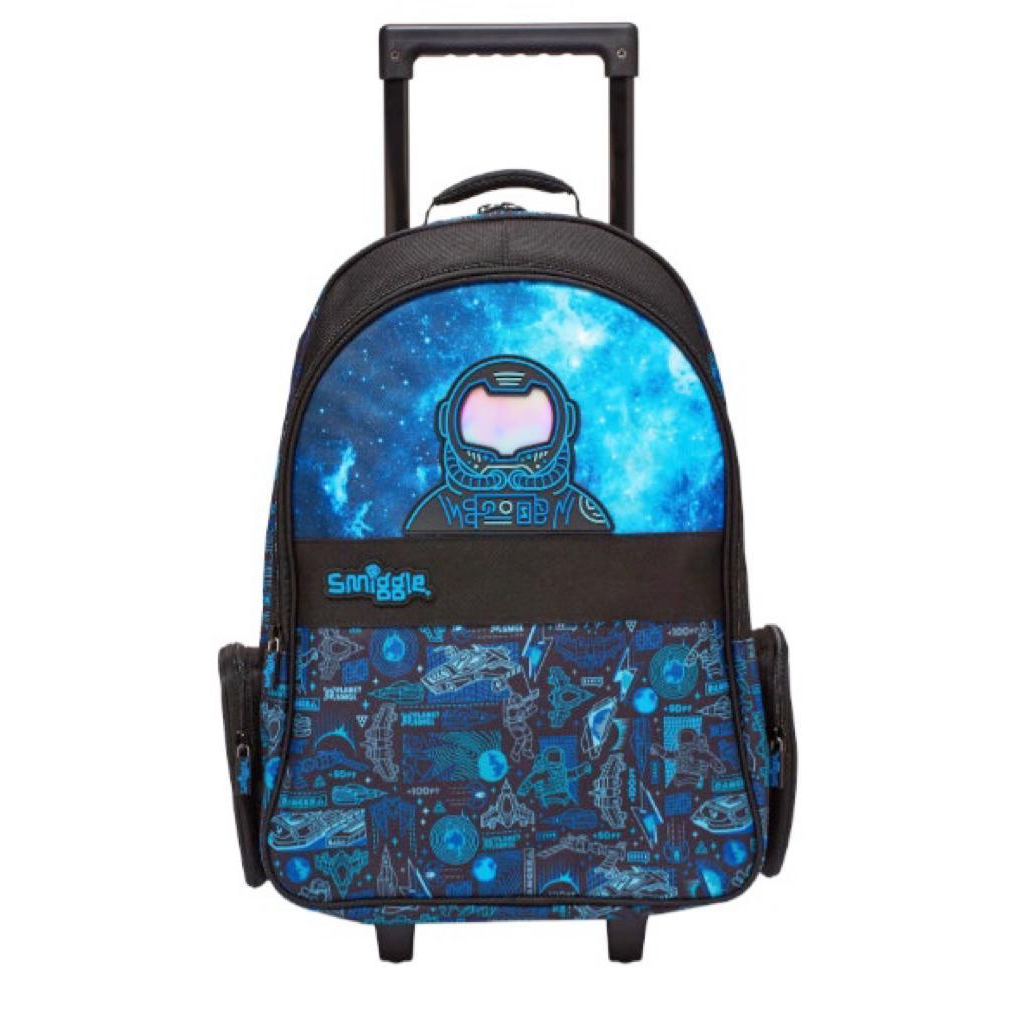 Tas Ransel Anak Smigg-le Bright Astronot Trolley Backpack With Light Up Wheels SGL - 88806#