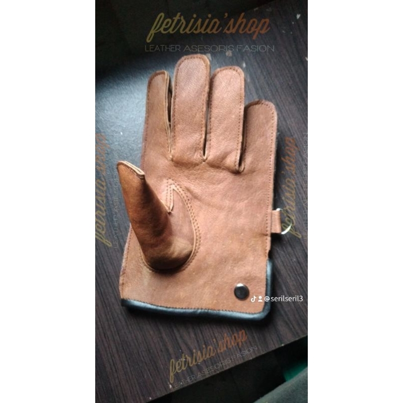 glove bird 24cm kulit sapi asli sarung tangan burung cg alap alap