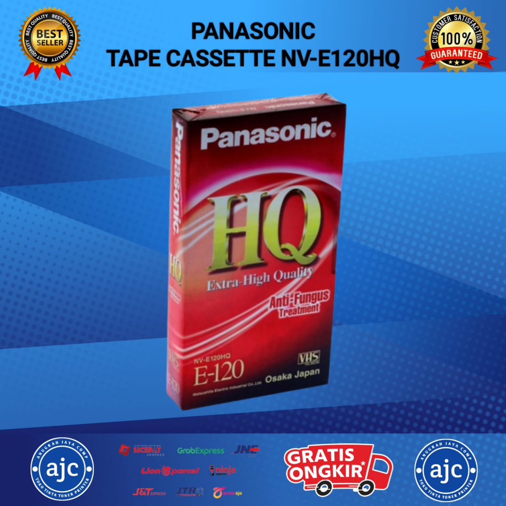 Kaset Video VHS Panasonic HQ E-120 Video Blank Tape Cassete NV-E120HQ