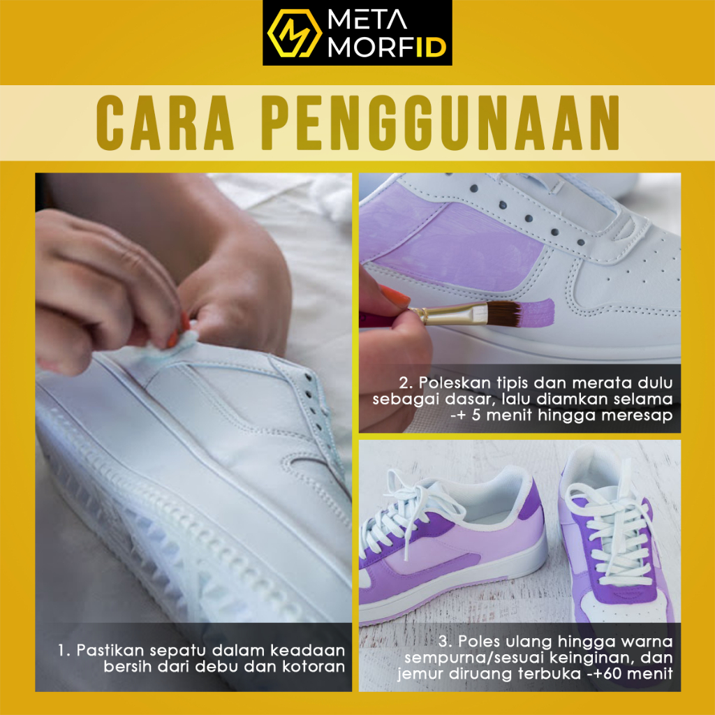 Metamorfid Shoe Paint Cat Sepatu Kulit Dan Sintetis 50ml