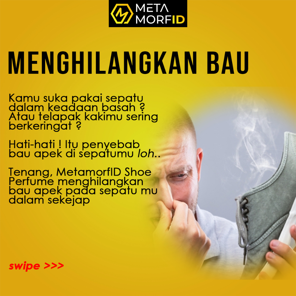 Metamorfid Parfum Sepatu Dan Helm Penghilang Bau Anti Bakteri 100ml