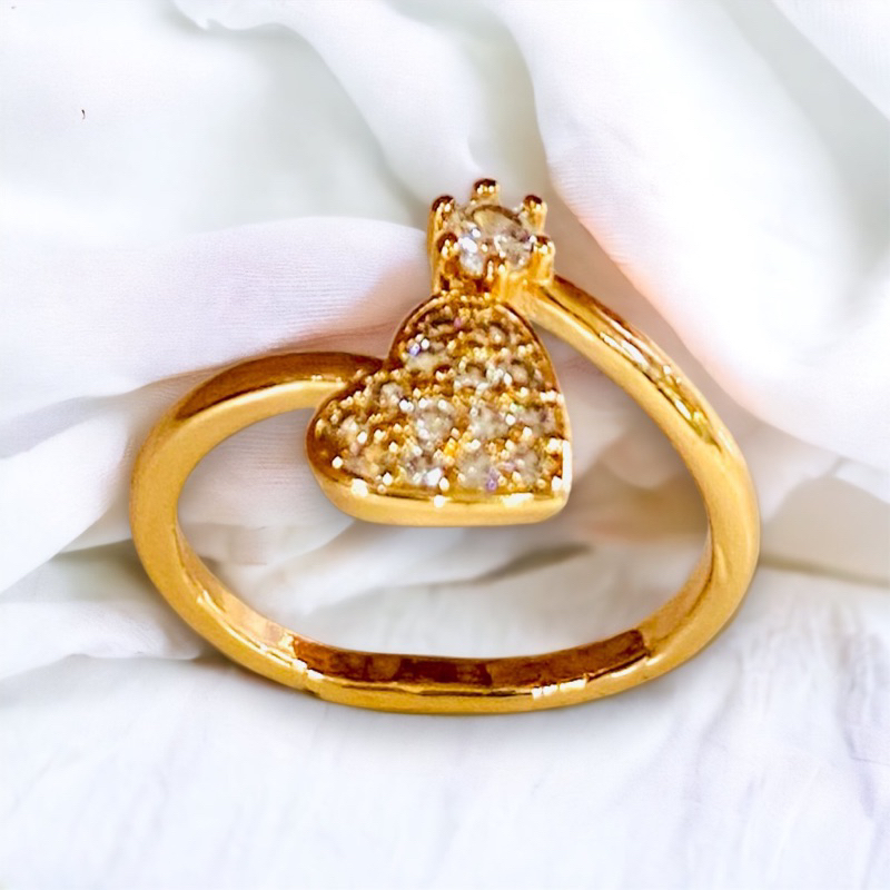 Cincin wanita lapis emas yaxiya replika emas