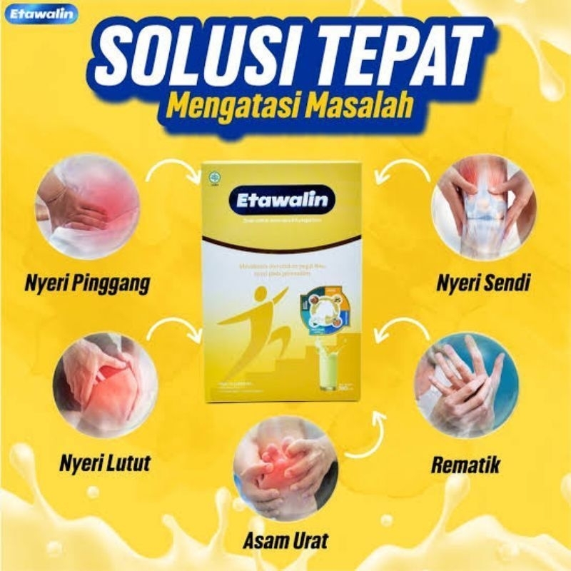 Susu ETAWALIN Atasi Asam Urat Nyeri Sendi Rematik Tulang Keropos Original 100%