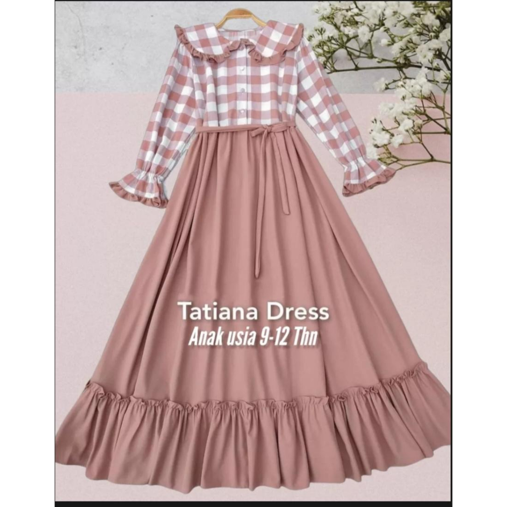 Tatiana Dress Gamis Anak Tanggung Terbaru Baju Muslim Anak