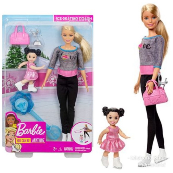 

Unik Boneka Barbie Mattel Ice-Skating Ski Es Coach Dolls Playset Berkualitas