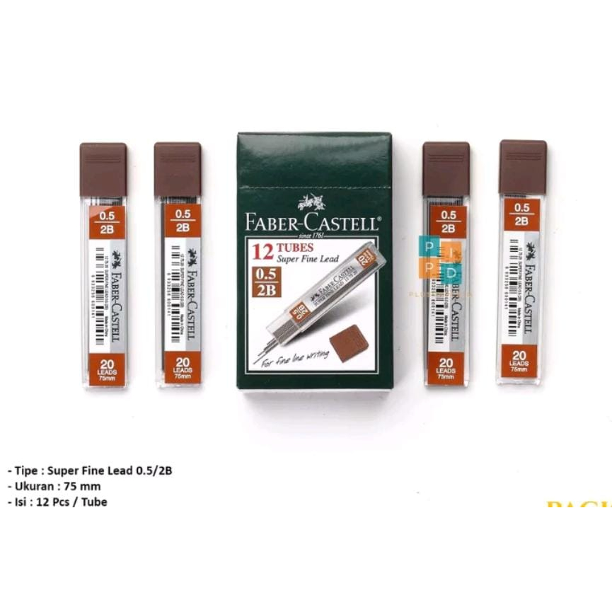 

FABER-CASTELL Isi Pensil Mekanik 0,5mm 0,7mm 2B - Tube