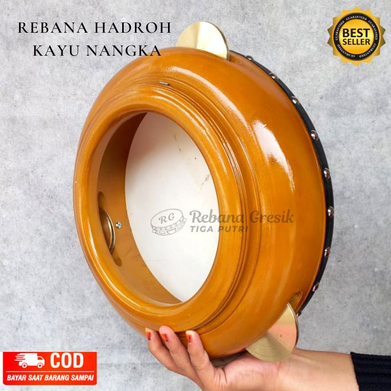 Rebana Kayu Nangka Kualitas Super Model Jepara Hadroh Berkualitas Premium Banjari Murni Terbangan