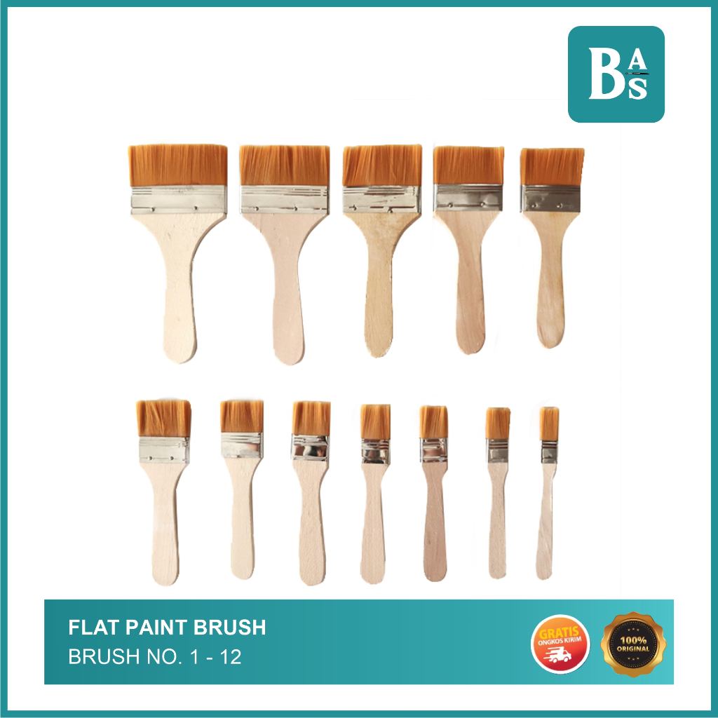 Flat Paint Brush No. 1 - 12