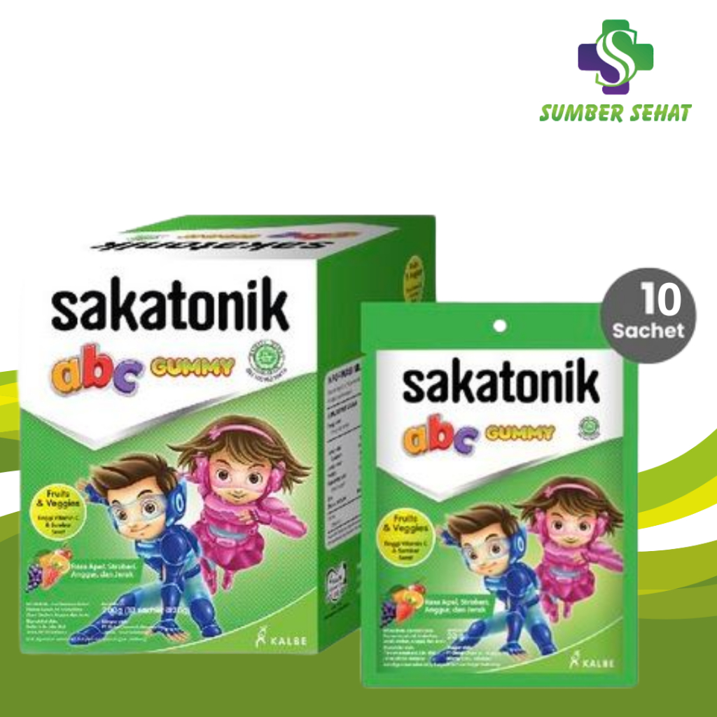 SAKATONIK ABC GUMMY FRUITS AND VEGGIES BOX 10 SACHET