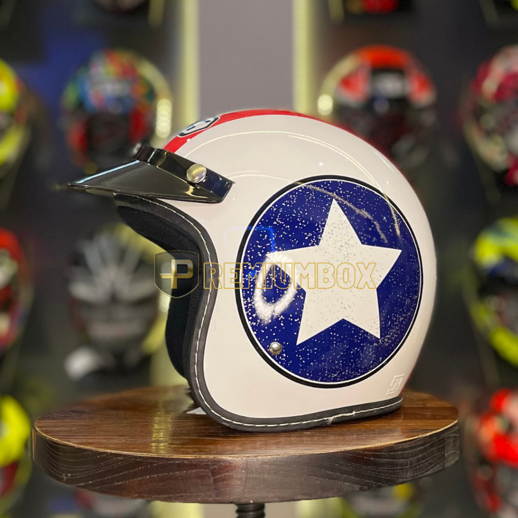 HELM BMC Buddy Americana White Red Blue / HELM HALF / HELM MURAH / HELM PET / HELM RETRO