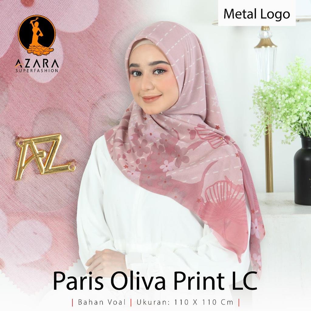 Hijab Segiempat Paris Olivia Motif Lasercut Kerudung Segiemapt Voal Original by Azara Termurah dan Terlaris Nayla Hija'b