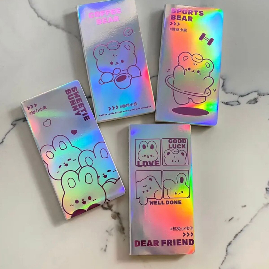 

Buku Diary HOLOGRAM NotCoffee Bear Lucu Free 4 Stiker Jurnal Book RB9