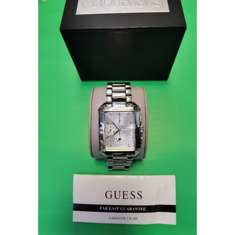 Jam Guess steel Original lengkap box kartu garansi
