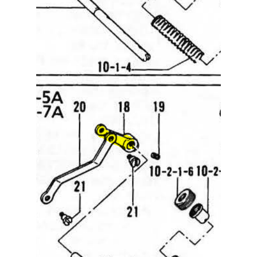 Tension Release Crank 105235101 Mesin Jahit Make Up YX-926 / B-926