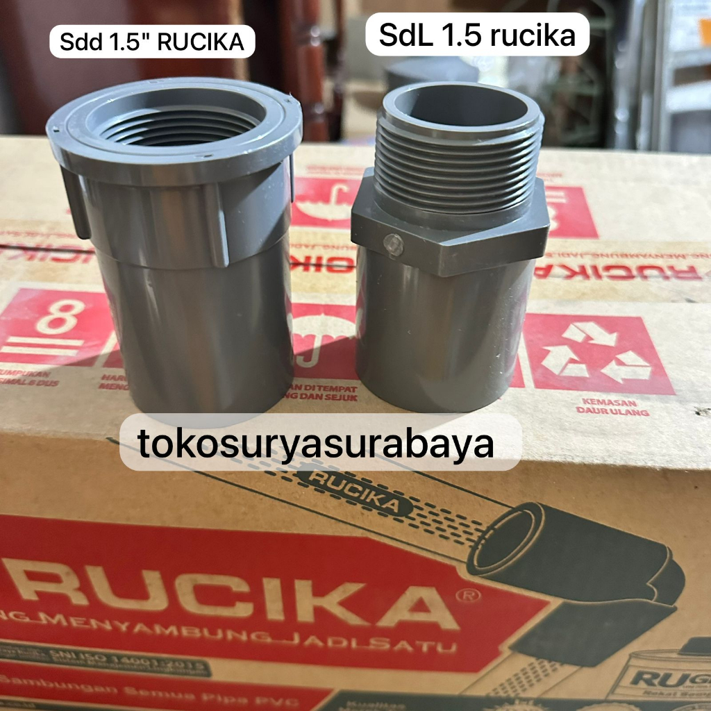 RUCIKA sok drat dalam 1.5" inch sok drat luar1.5" inch sdd 11/2" sdL 11/2" faucet socket 11/2" valve