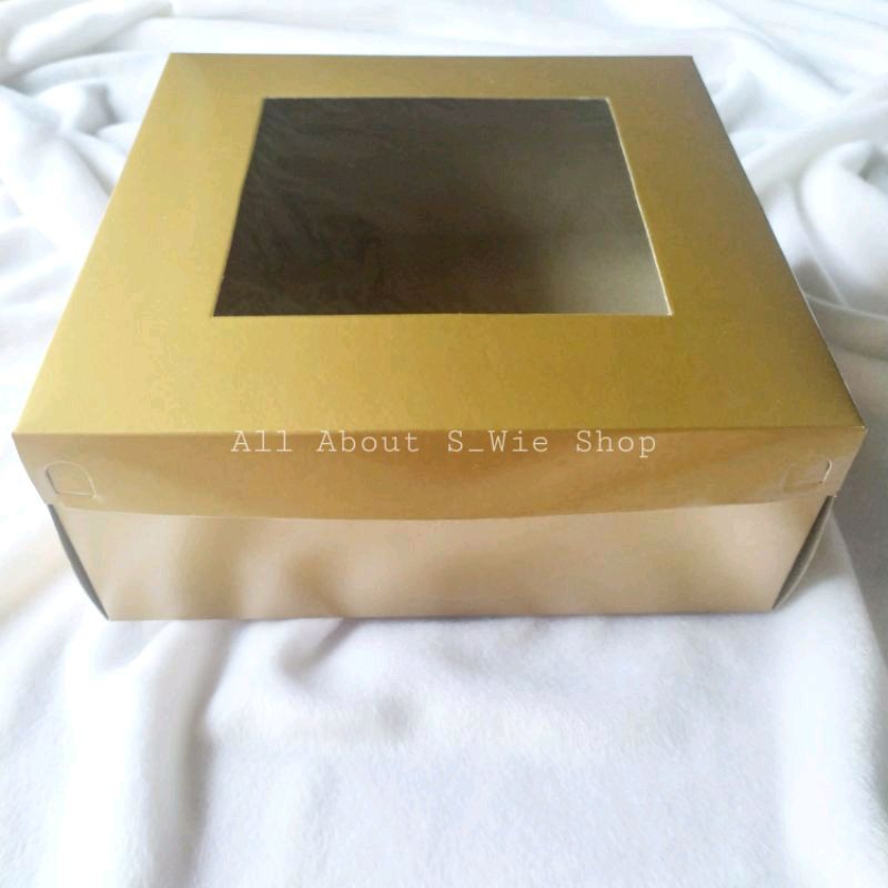 

[1pc] Box Cake gold dus kue emas