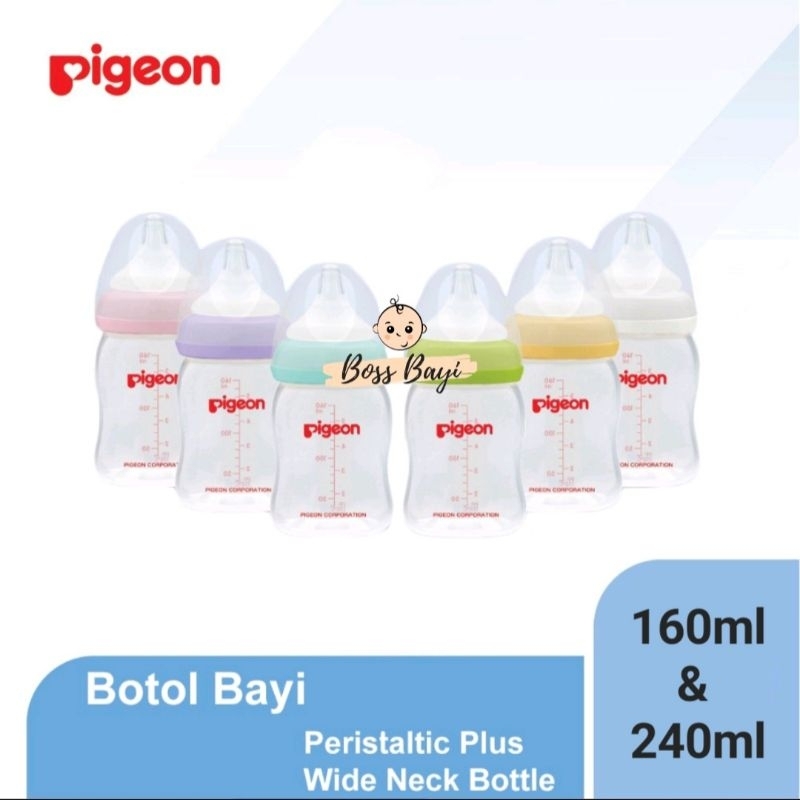 PIGEON Botol Dot Bayi Soft Touch Peristaltic Plus Wide Neck