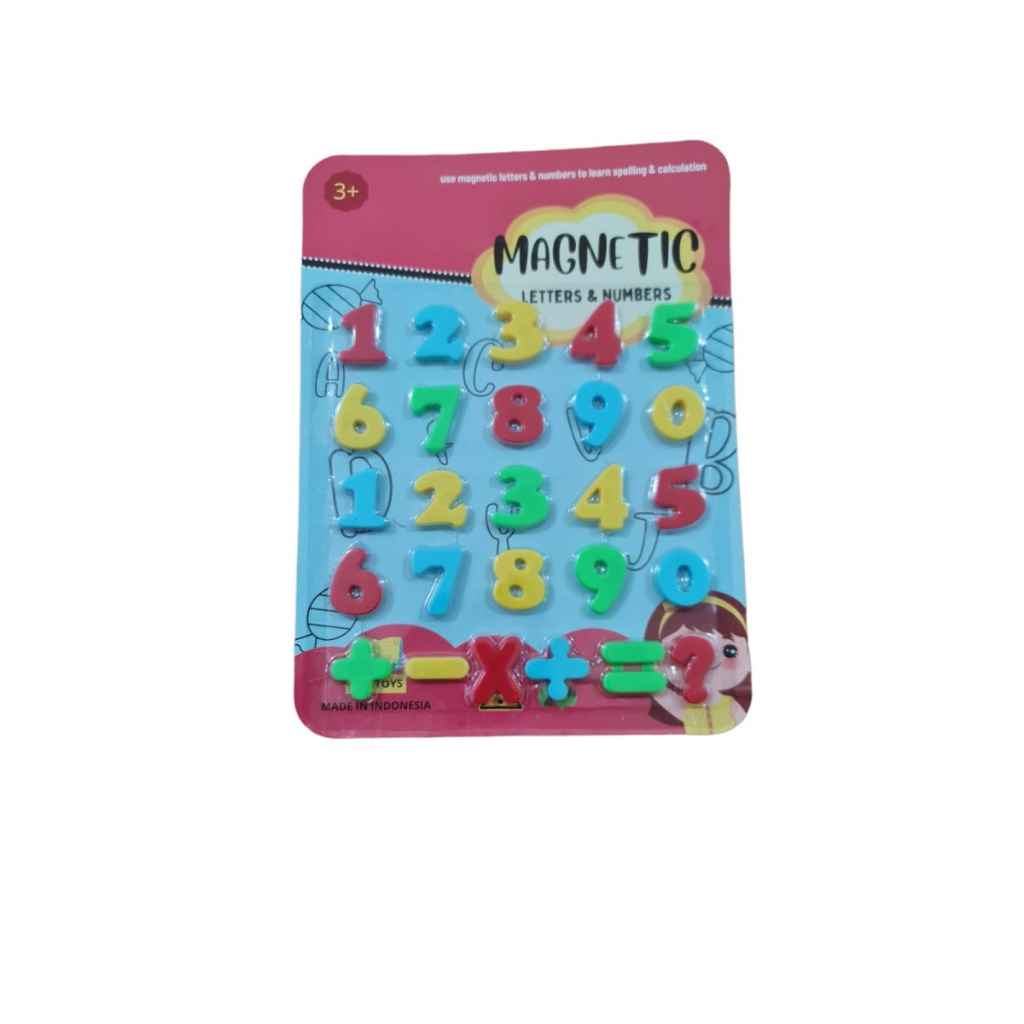 M201 Mainan Magnetic Letters Numbers / Magnet Huruf Angka Anak Belajar mbs