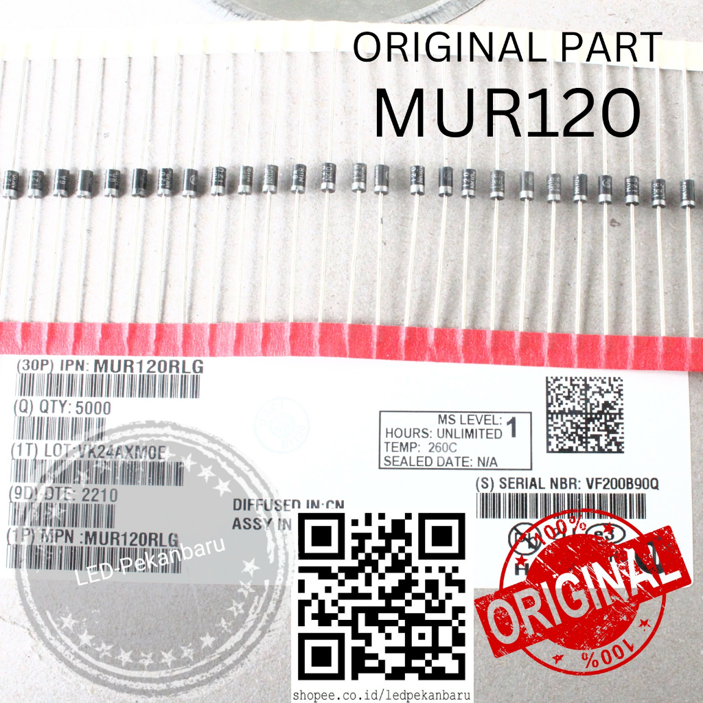 ORIGINAL DIODA MUR120 MUR 120 MUR120RLG ULTRAFAST DIODE