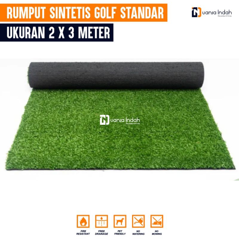 RUMPUT SINTETIS GOLF STANDAR UKURAN 2x3 METER