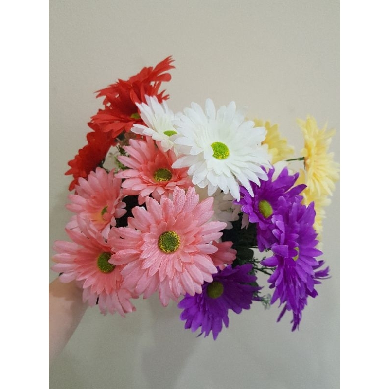 Bunga daisy buket palsu hias artificial dekorasi