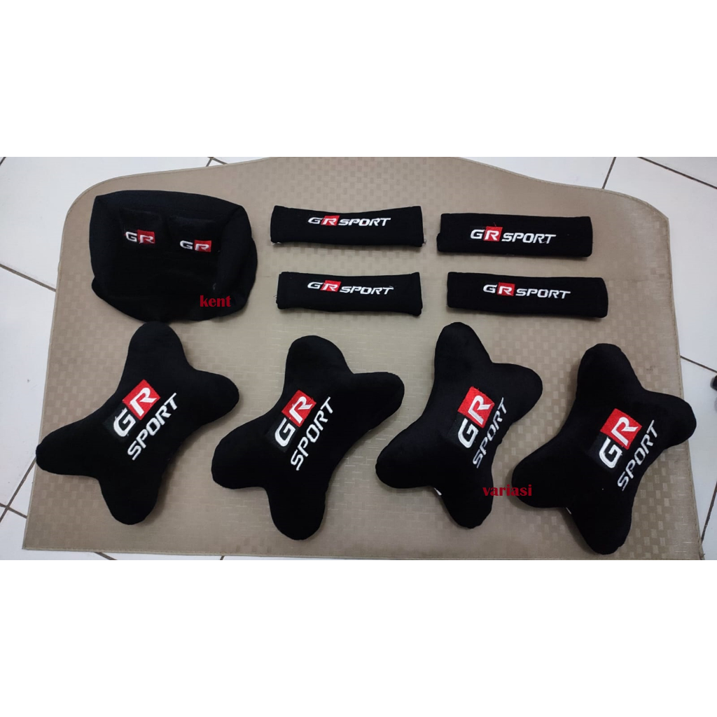 Bantal mobil 9 in 1 tulisan GR SPORT universal