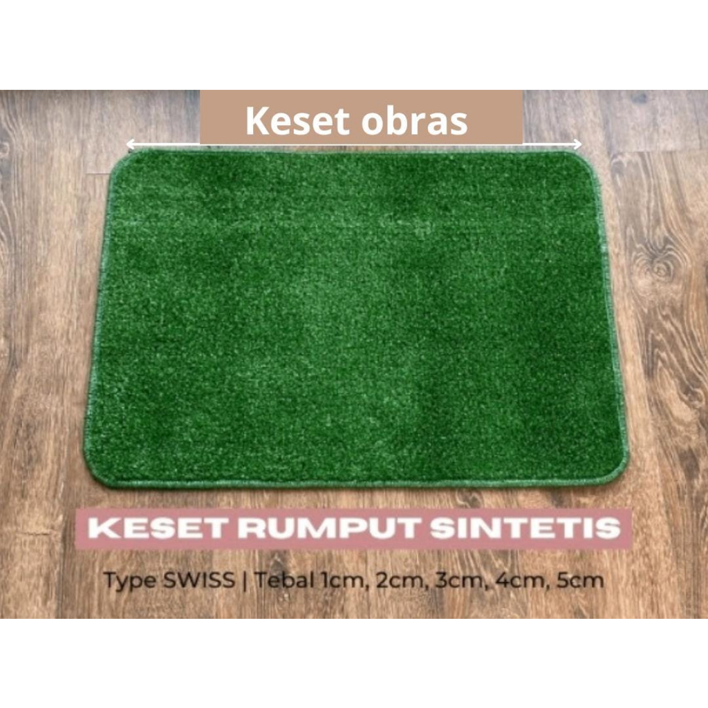 Keset Rumput Sintetis Anti Slip - 40 x 60 cm