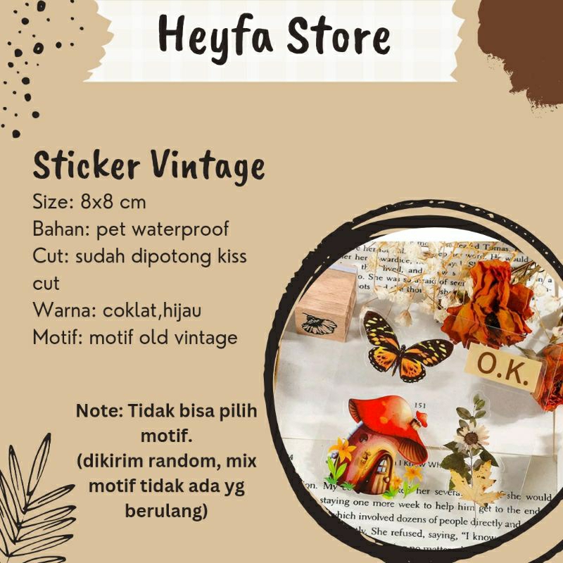 

Heyfa Store- Sticker Vintage Isi 10 Lembar untuk Dekorasi Journal