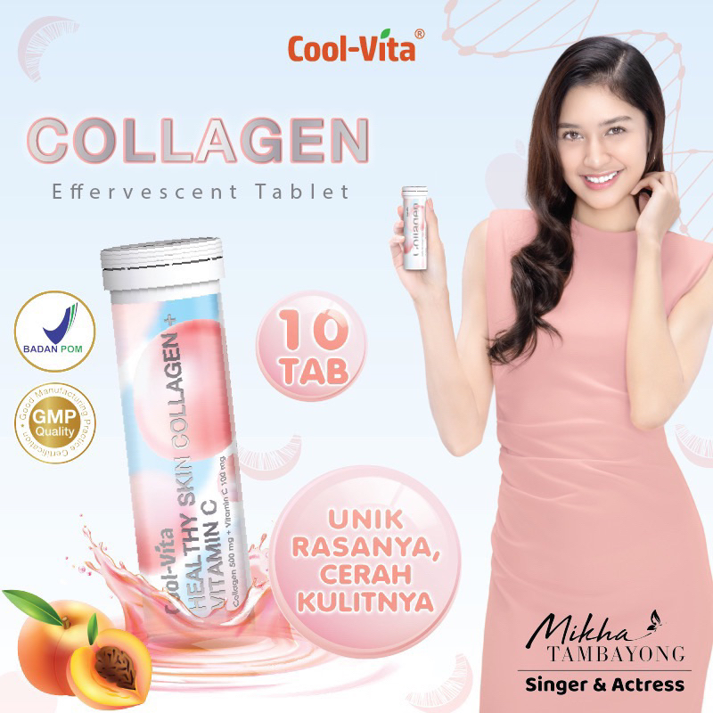 READY STOCK COOL-VITA Coolvita Beauty Collagen Healthy Skin Rasa Peach Kolagen Drink Kulit Glowing