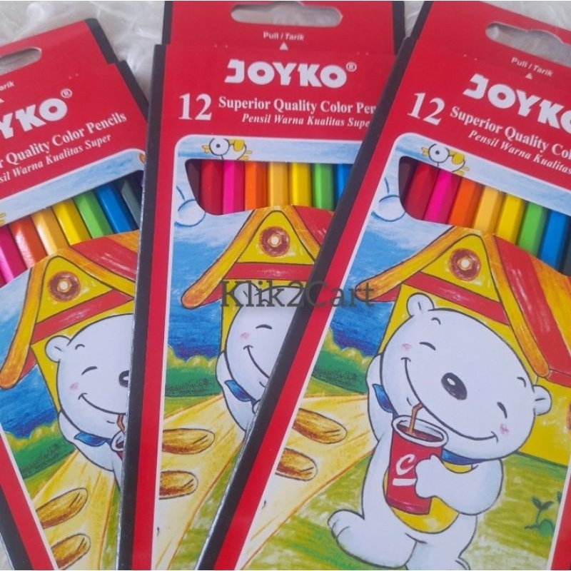 

Pensil warna Joyko panjang 12 warna woodless erasable / pensil warna bisa dihapus