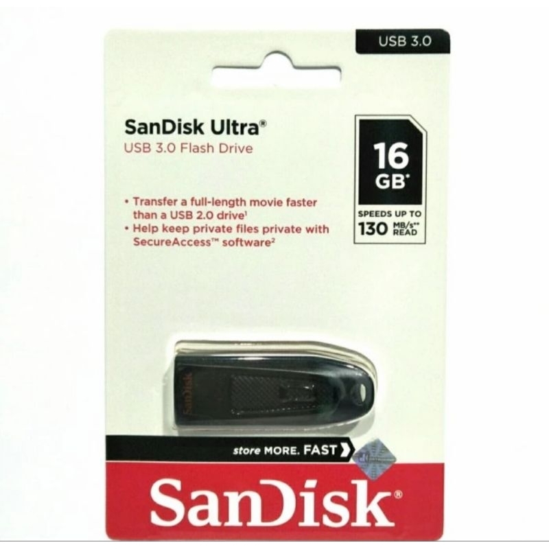 SANDISK ULTRA FLASHDISK 16GB USB 3.0 100MB/S FLASH DISK 16GB USB 3.0