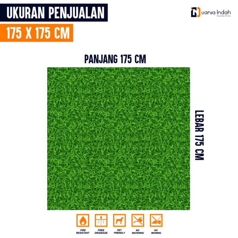 RUMPUT SINTETIS GOLF STANDAR UKURAN 175x175 CM