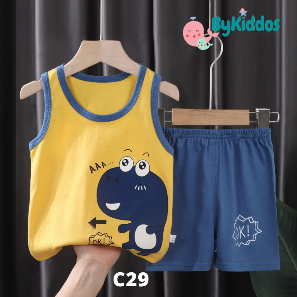 ByKiddos - Setelan Anak Import / Kaos Anak Cowok / Baju Bayi Oblong Tanpa Lengan Import PART 2