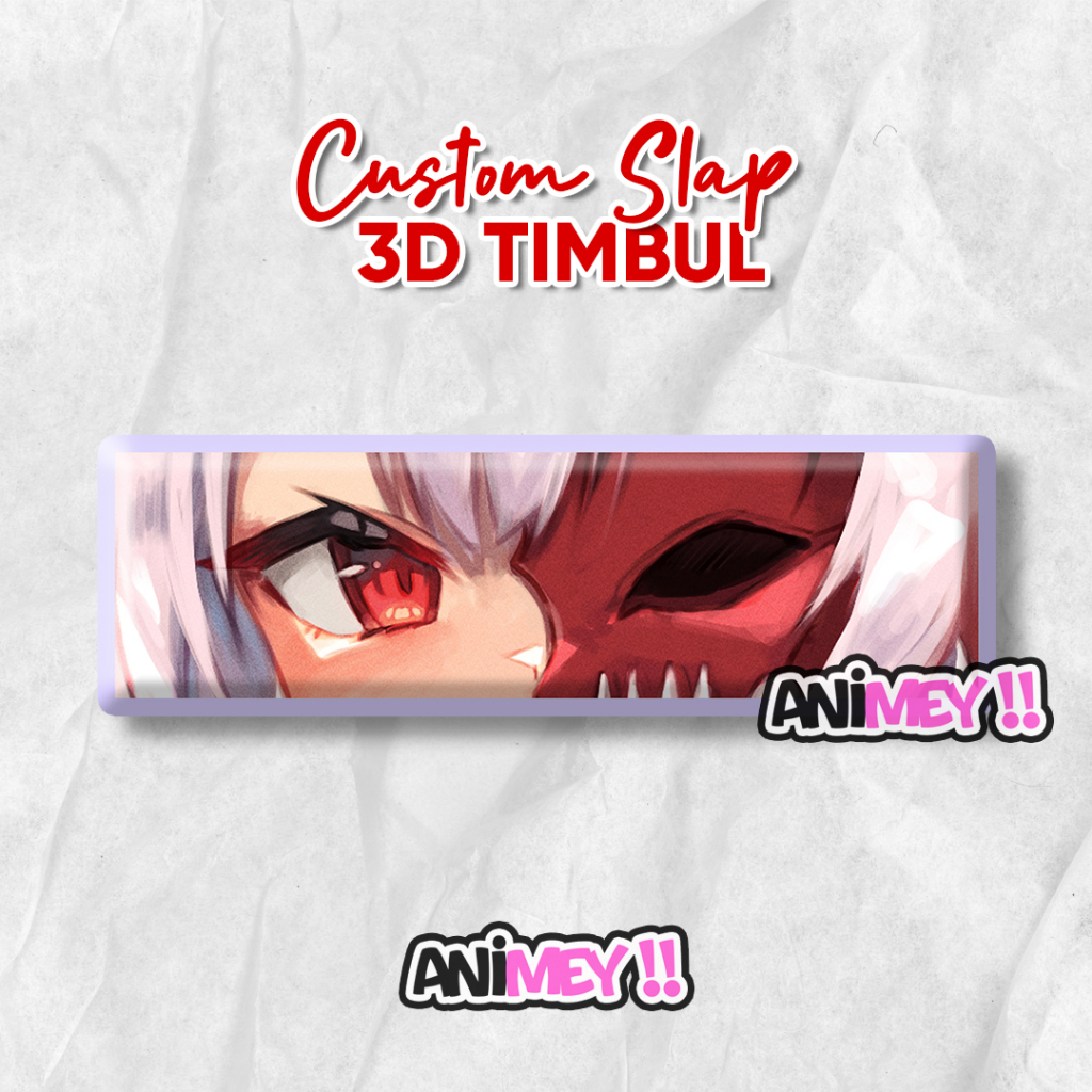 

Stiker Emblem 3D Timbul Custom Slap / Stiker Anime Resin