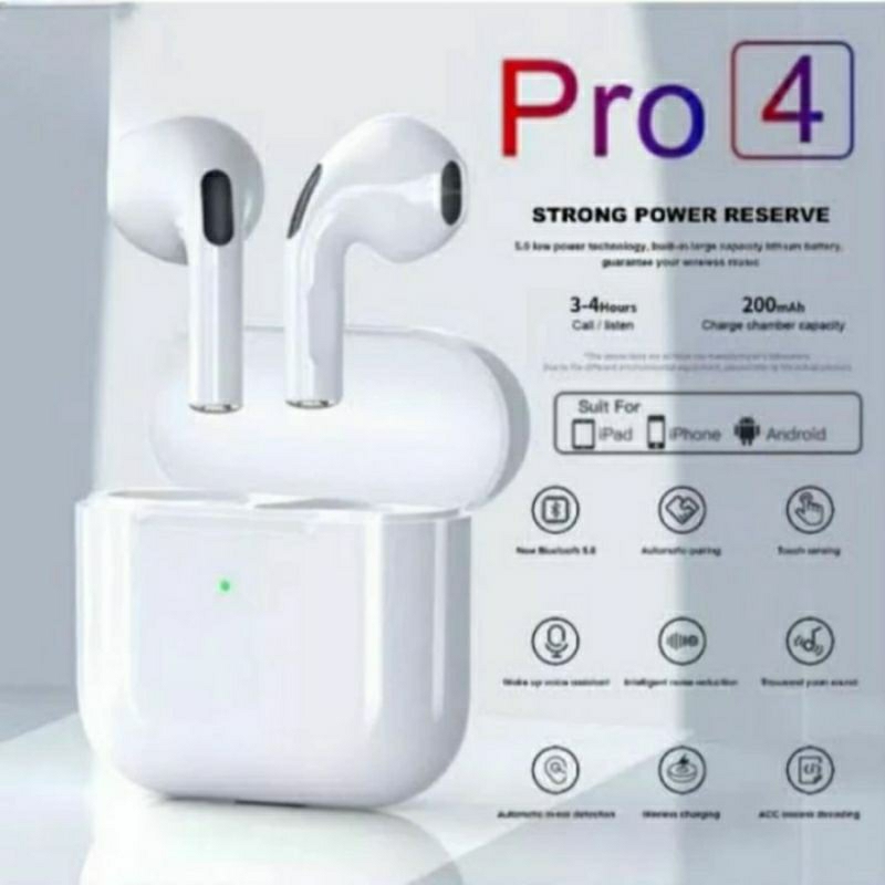 Headset earphone handsfree wireless bluetooth 5.0 TWS Pods Pro 4 &amp; i7s