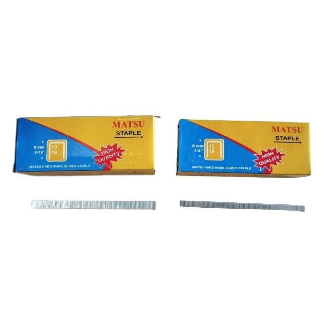 

Isi staples tembak/Isi hekter petak 6&8 mm x 0.7 mm @5000 pcs matsu
