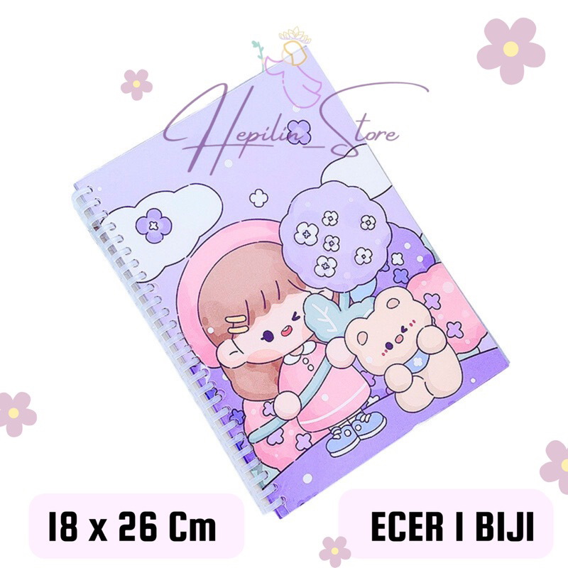 

Buku BESAR BINDER B5 ( ECER 1 Buku ) / Buku B5 Binder Momo / Buku Spiral Cover Anti Air