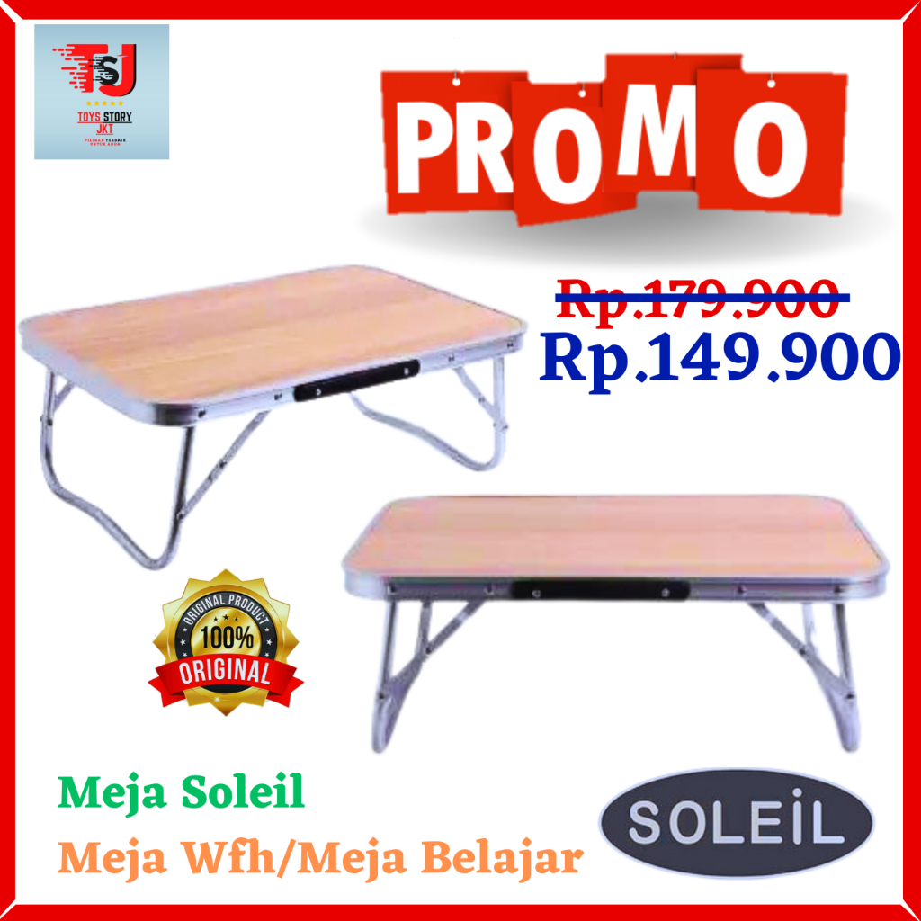 Soleil Meja Lipat kerja Belajar Wfh Cocok Buat Meja Belajar Anak Sekolah,Mahasiswa,& meja Kerja Untu