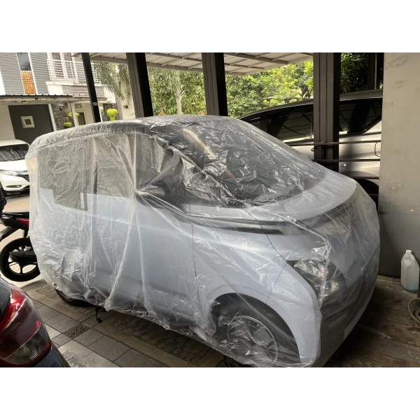 Sarung Cover Mobil Plastik WULING AIR EV Waterproof Tebal Transparan Anti Air