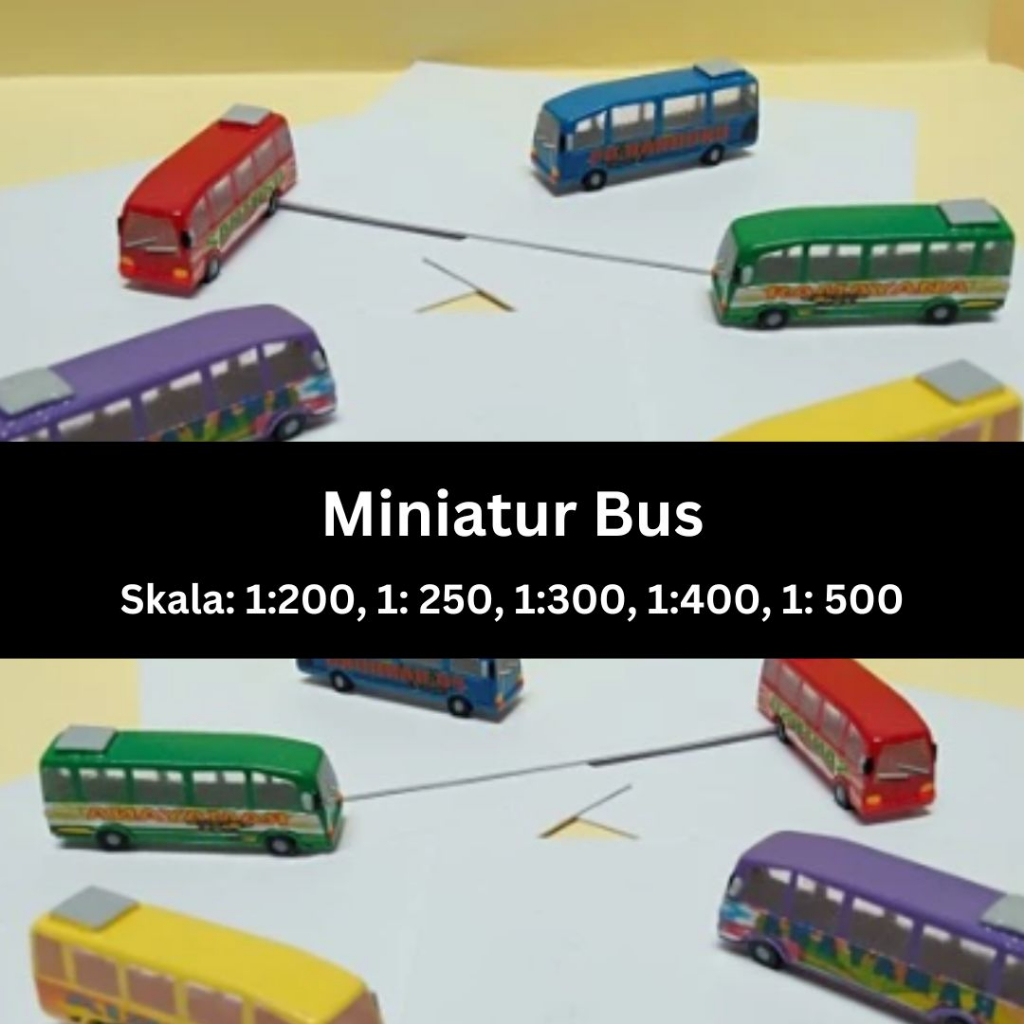 Miniatur Bus Skala Maket Arsitektur Diorama