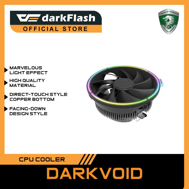 DarkFlash DARKVOID LED CPU Cooler [Support Intel &amp; AMD]