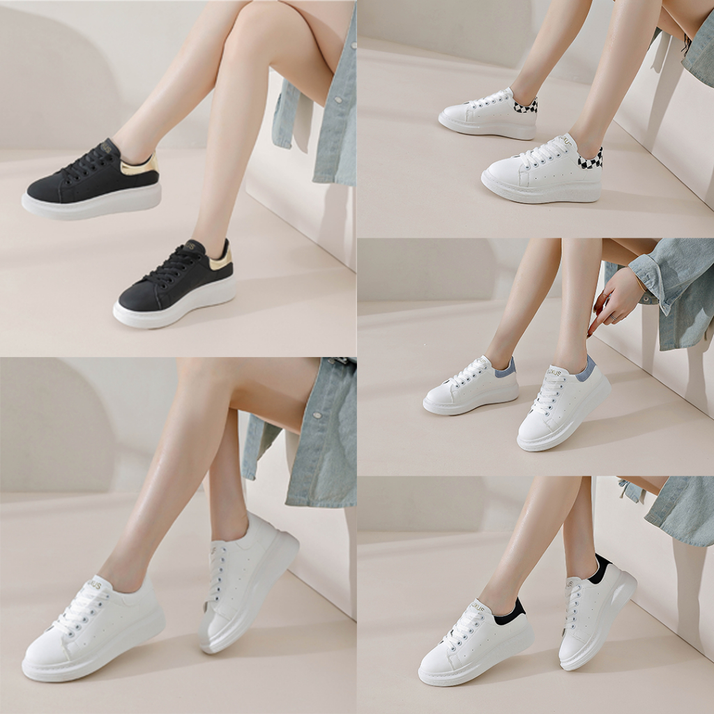 FREE KOTAK SEPATU!!! SALE!!! BAEKHYUN SEPATU WANITA SNEAKERS IMPORT FASHION TREND VIRAL KEKINIAN - J10