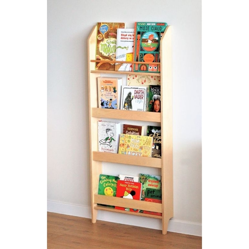 Rak buku anak montessori - Rak buku kekinian - Rak buku kayu