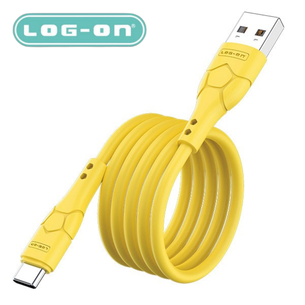 Log - On CB75 Soccer Kabel Data 3A Type C Fast Charging