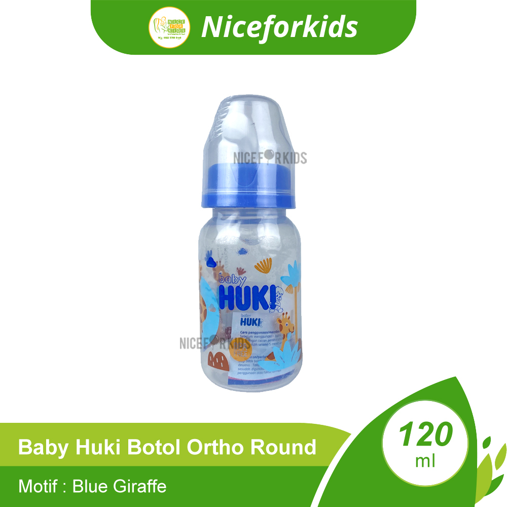 Huki Botol Ortho Round 120ml (CI0328) /  Ortho Round 240ml (CI0329) / Botol Susu Anak