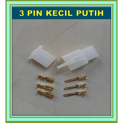 SOKET KABEL 3 PIN SKUN KECIL PUTIH / SOCKET KABEL 3 PIN SKUN KECIL / KONEKTOR