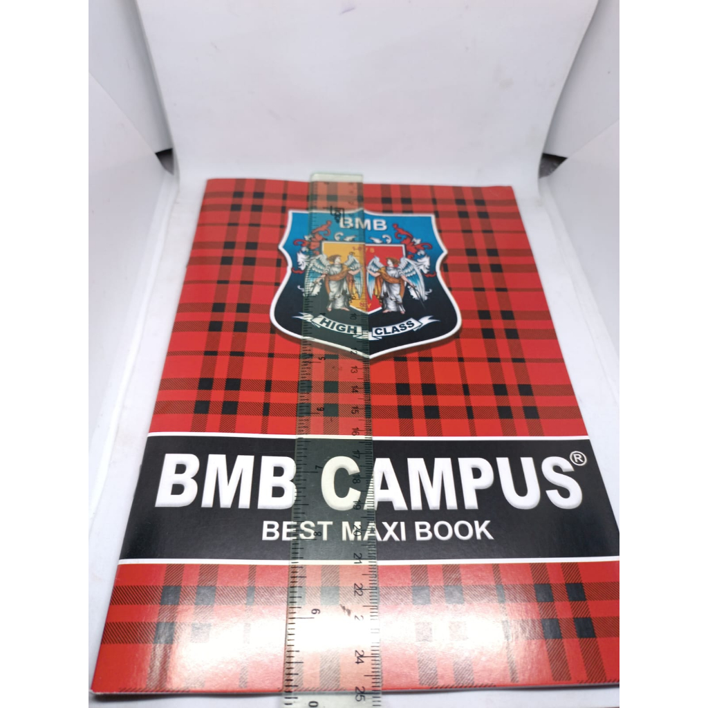 BUKU TULIS BERGARIS 50 HALAMAN BERKUALITAS MAXI CAMPUS UKURAN BOXY B5 MEREK BMB CAMPUS 1 PAK ISI 10 PCS