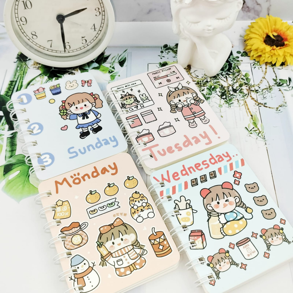 Notebook Buku Diary Spiral Karakter Lucu Unik ukuran A7 isi 80 Halaman / Buku Tulis Spiral Kertas Bergaris Ready banyak pilihan Motif Alat Tulis Sekolah Anak Terlengkap Kualitas Terbaik bisa COD